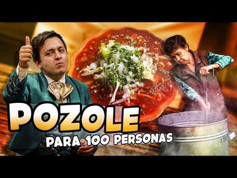 Pozole rojo de la abuela para 100 personas