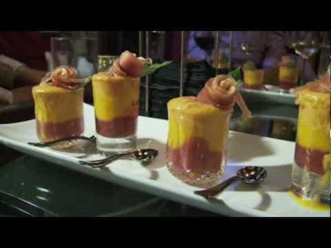 Tapas of Andalucía: Tortilla Española, Smoked Sardine, Foie Gras & Eel, Riofrío Caviar, Shrimp Ceviche, Clam with Margarita Foam, and Marinated Oyster