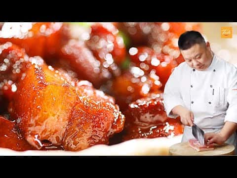 Dinner Recipes: Braised Pork Belly, Stir-fried Broccoli with Mushrooms, and Tomato Egg Drop Soup