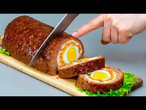 Minced Meat Roulade with Boiled Eggs