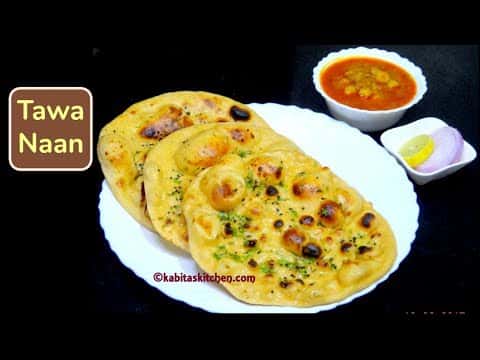 तवे पर बटर नान