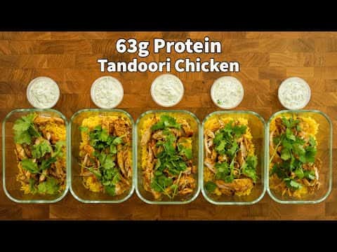 Tandoori Chicken Meal Prep with Turmeric Rice and Raita