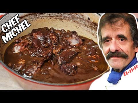 Coq au vin traditionnel (Sauce liée au sang)