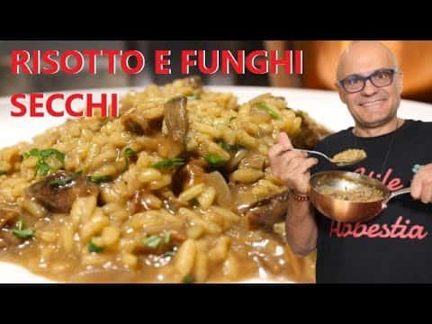 Risotto con i funghi secchi porcini