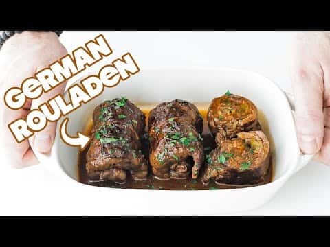German Beef Rouladen with Homemade Spaetzle