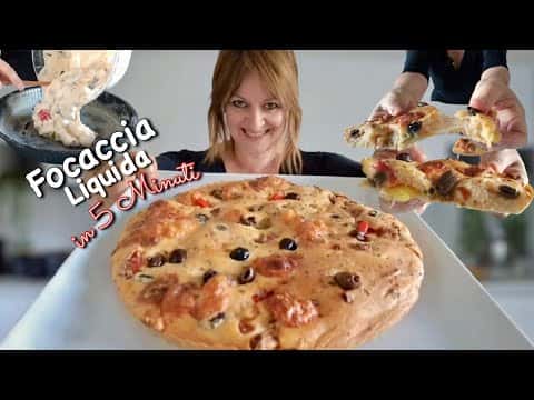 Focaccia liquida ripiena in 5 minuti