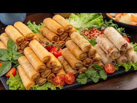 Chả Giò Tôm Thịt Khoai Môn Giòn Lâu