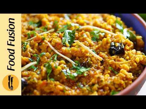 Dry Mong Daal with Onion & Garlic Relish