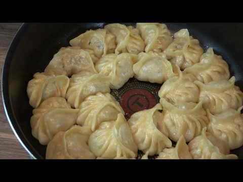 Пельмени по-корейски в сковороде
