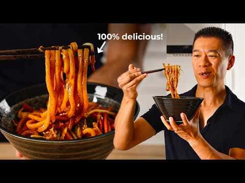 Chinese Lo Mein with Udon Noodles