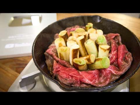 美食家・北大路魯山人が愛したネギ鍋（ネギすき焼き）