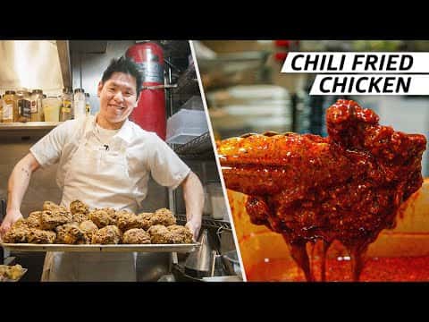 Pecking House Chili Fried Chicken & Sichuan Chili Chicken Sandwich