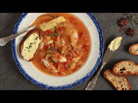 Bouillabaisse (with Fish Stock and Rouille)