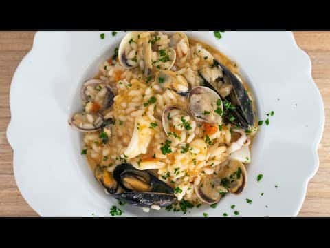 Risotto alla pescatora cremoso