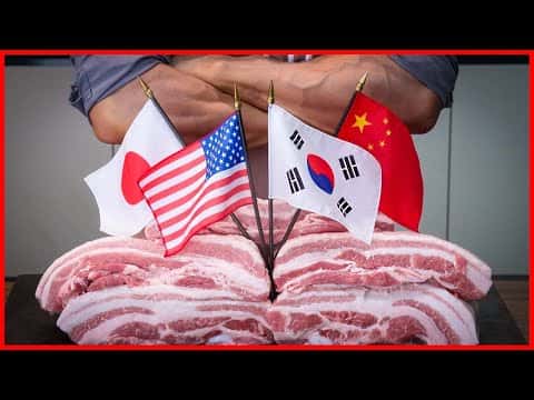 한중일미 삼겹살 (고추장 삼겹살, 홍소육, 차슈, 번트엔즈)
