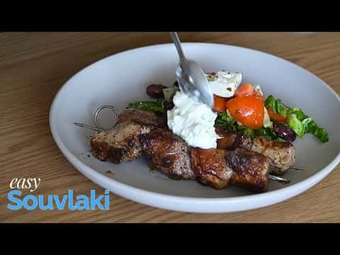 Combo Recipe: Greek Souvlaki, Tzatziki and Greek Salad