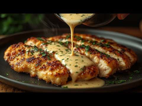 Knusprige Hähnchenbrust in Parmesan-Soße