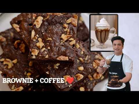 Eggless Chocolate Brownies & Café-Style Cold Coffee