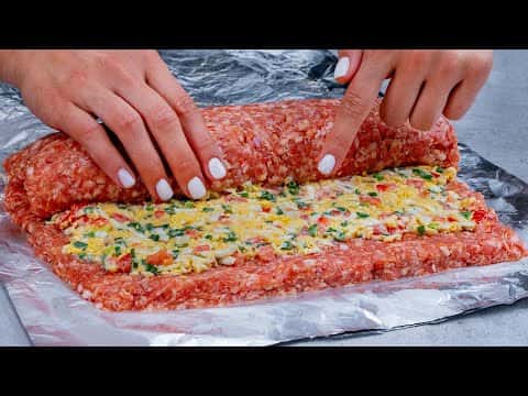Minced Meat Roulade with Egg & Cheese (plus Bonus Zucchini Meat Roulade)