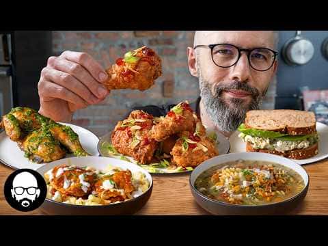 My Top 5 Chicken Recipes: Whole Roasted Chicken, Chicken Salad, Fried Chicken, Chicken Soup, Chicken Paprikash