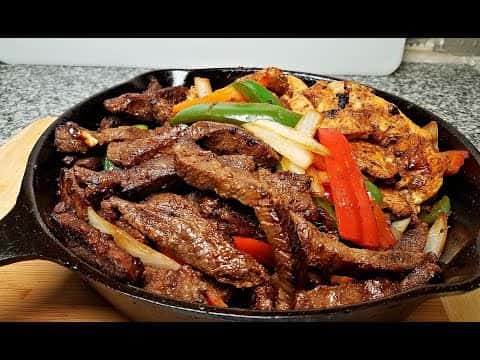 Stove Top Beef and Chicken Fajitas