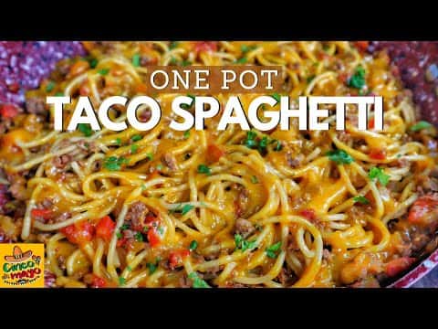 One Pot Taco Spaghetti