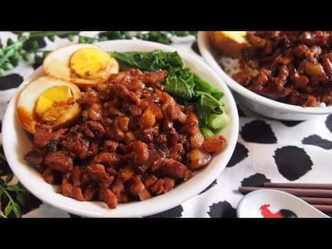 Taiwanese Braised Pork Rice (Lu Rou Fan)