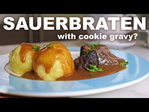 Sauerbraten with Potato Dumplings (Kartoffelklöße)