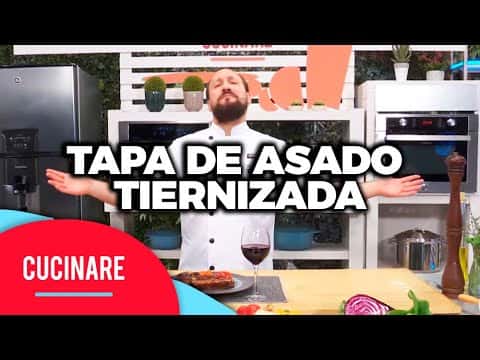 Tapa de asado tiernizada con vegetales asados