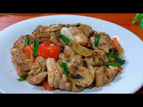 黑松露口蘑炒雞腿肉