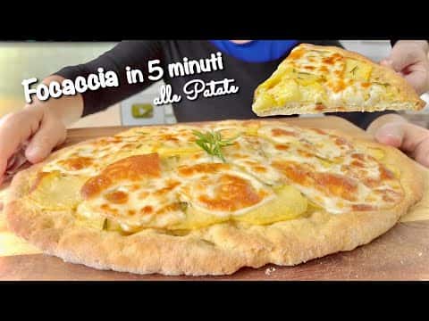 Focaccia veloce alle patate e provola