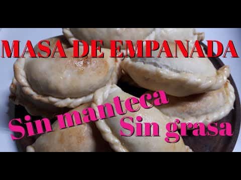 Masa para tapas de empanadas con aceite