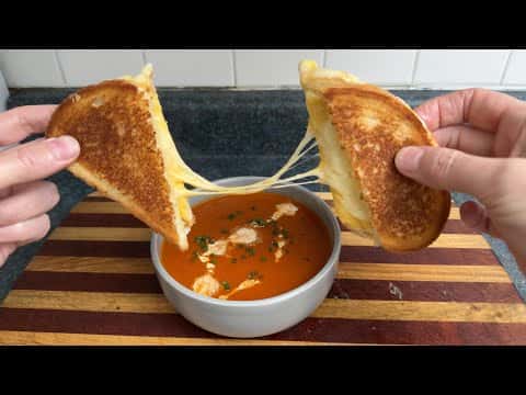 Grilled Cheese and Roasted Chipotle Tomato Soup