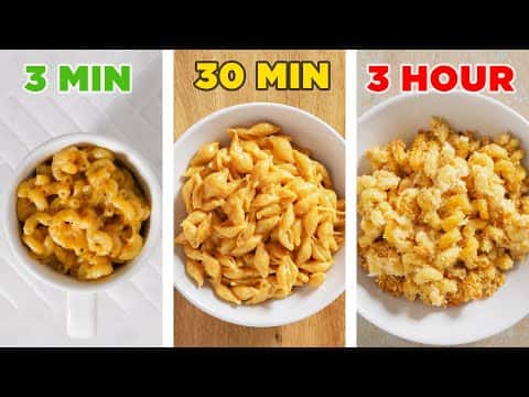 Comprehensive Recipes: 3-Minute, 30-Minute, and 3-Hour Mac N' Cheese