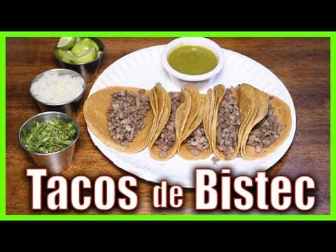 Tacos de bistec estilo taquería
