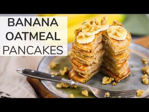Banana Oatmeal Pancakes