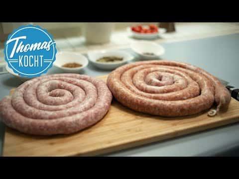 Hausgemachte Bratwurst (Fenchelwurst & klassische grobe Bratwurst)