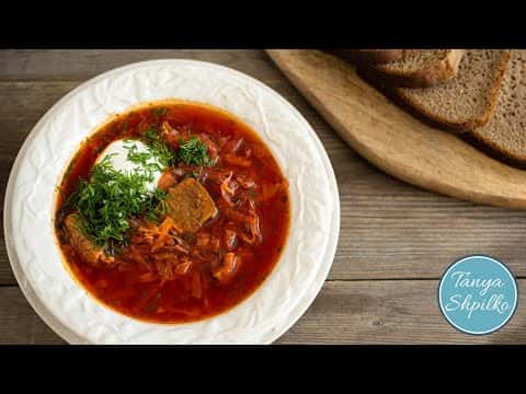 Классический домашний борщ