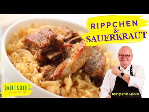 Dicke Rippe mit Sauerkraut und Kartoffeln nach Omas Art