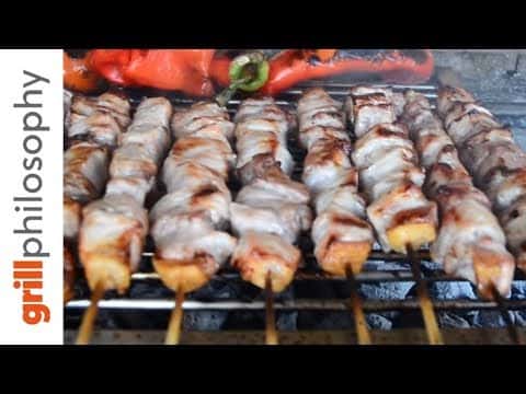 Traditional Greek Pork Souvlaki