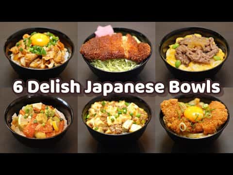 6 Delicious Japanese Rice Bowls (Donburi)