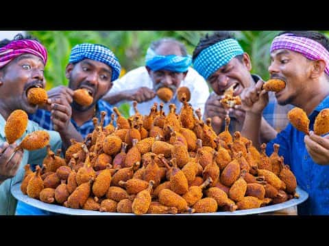 Village-Style Crispy Fried Chicken Drumsticks with Mashed Potatoes