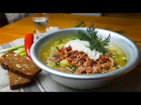 Вкусные щи с квашеной и свежей капустой
