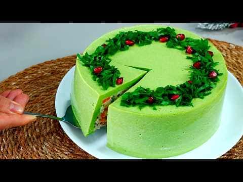 Салат Оливье в нежном гороховом муссе