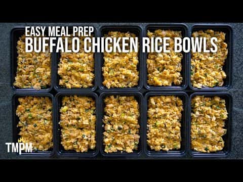 Meal Prep Buffalo Chicken Rice Bowls
