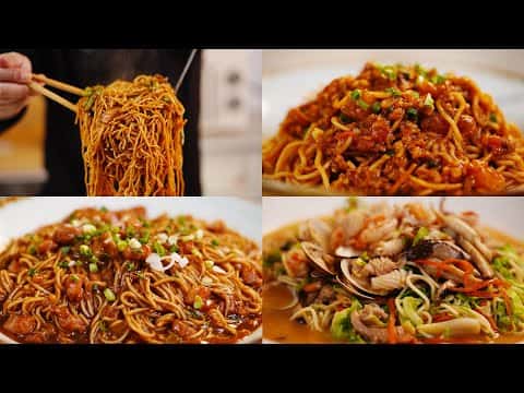 綜合食譜:豆角燜麵、荷包蛋燜麵、番茄肉醬燜麵、海鮮燜麵、茄丁燜麵、雜菌燜麵