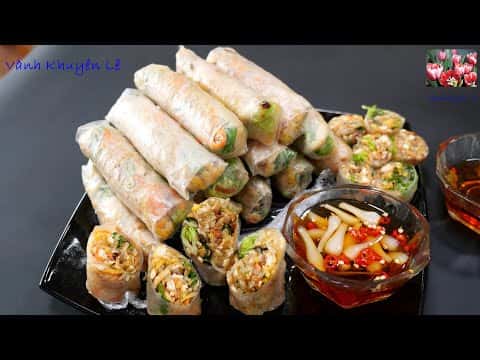 Bì Cuốn Chay và Nước Chấm