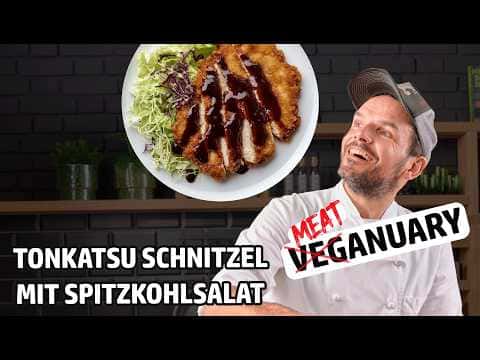 Schnelles Tonkatsu Schnitzel mit Spitzkohlsalat