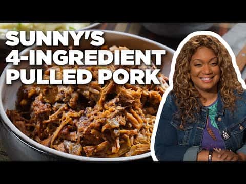 Sunny Anderson's Easy 4-Ingredient Pulled Pork with Garlic Mashed Potatoes
