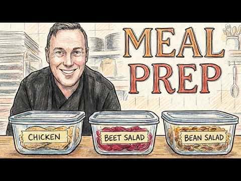 Simple Meal Prep: Roasted Chicken, Beet Salad & Bean Salad